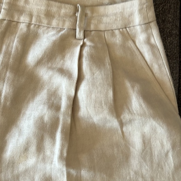 Ellen Tracy Linen Blend High Waist Pleated Straight Leg Trouser Pants Size 10 - Picture 8 of 11